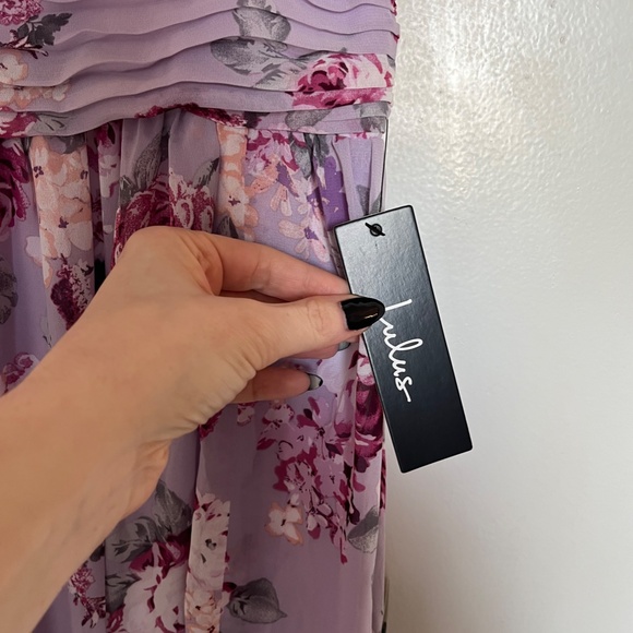 NWT Lavender Roses Flowy Maxi Dress - Picture 7 of 12
